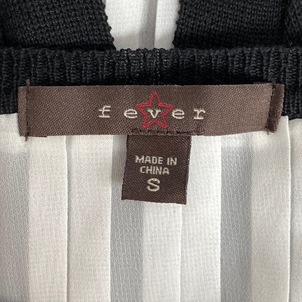 FEVER Mixed Media Accordion Pleat Tunic #UU3 - Picture 4 of 6